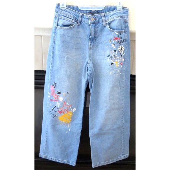 art class Other - Art Class Girl's High Rise Wide Leg Graffiti Jeans  Size 14 EUC